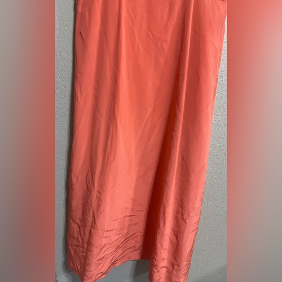 Victoria Holley size 8 Petite peach coral silk jacket dress set suit - Picture 10 of 13